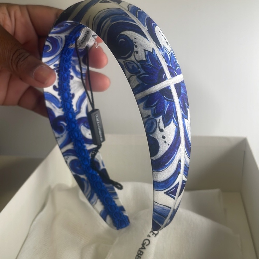 Dolce & Gabbana kids paisley- embroidered head band, worn ONCE